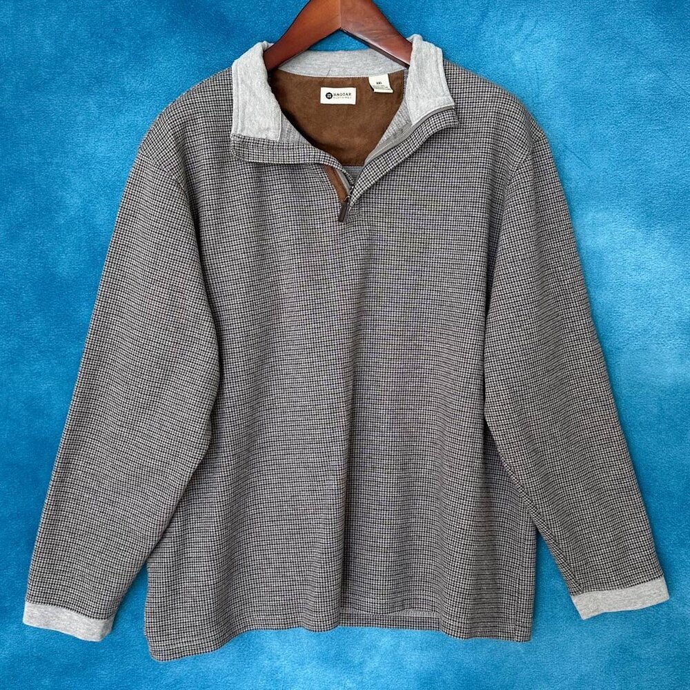 Haggar 1/4 Zip Men's Top, XXL